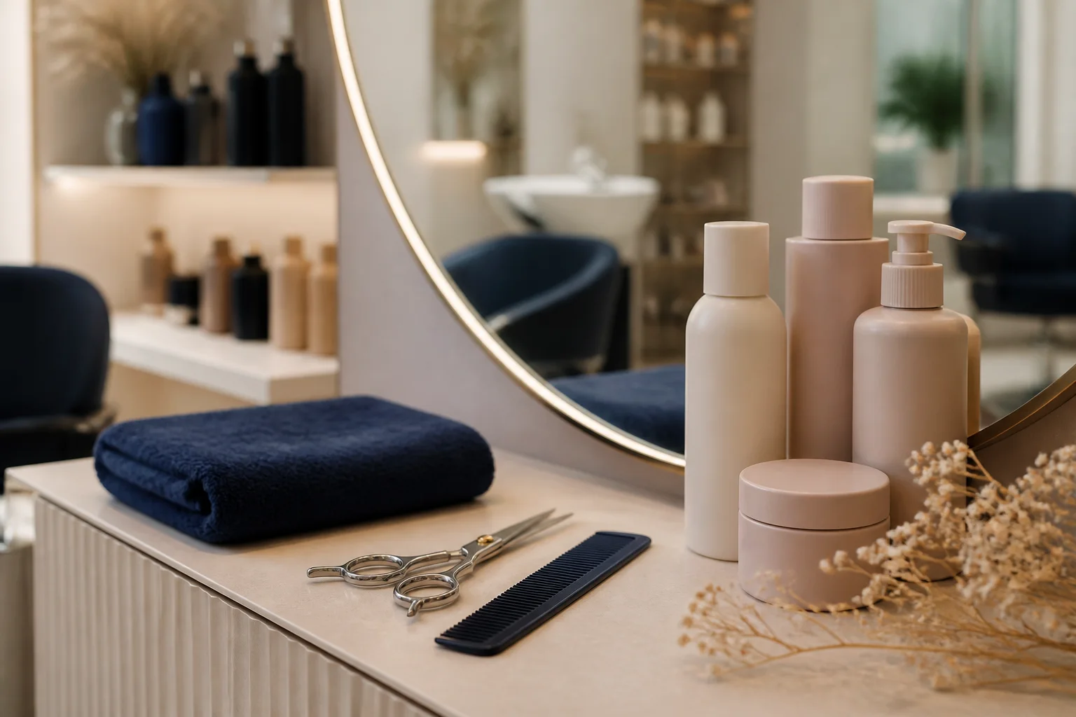 Detal wnętrza salonu premium